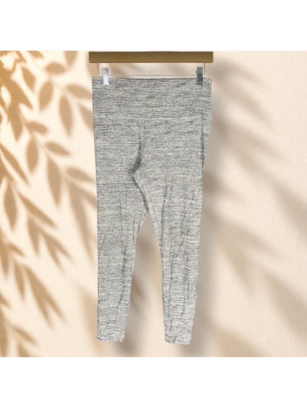 Victoria's Secret Activewear Leggings Women L Large Gray High Rise Pull On Yoga